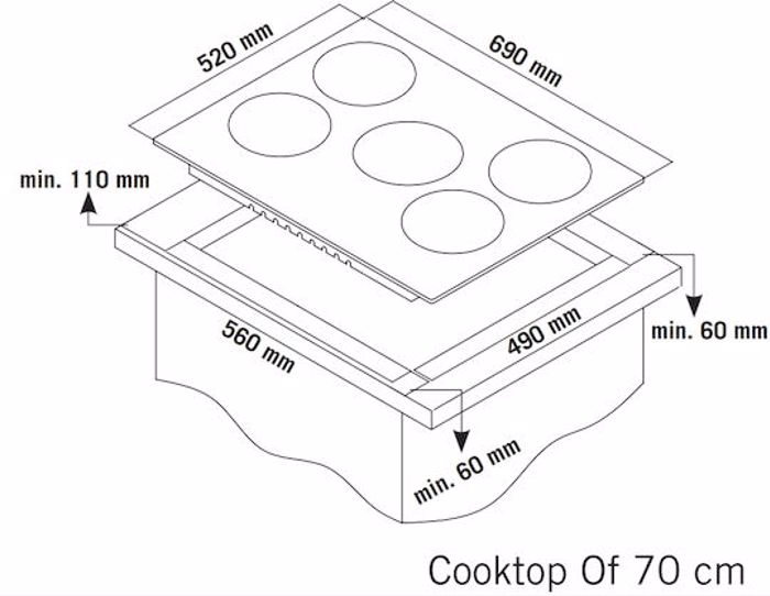 Philco PCH-64 Aftonomi Keramiki Estia 4+2 Zonon 60cm